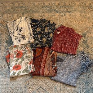 Lucky Brand Women's Blouses - Multicolor Set (6 shirts)